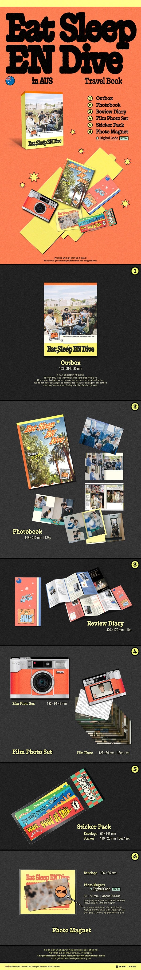ENHYPEN [EAT SLEEP EN DIVE] TRAVEL BOOK