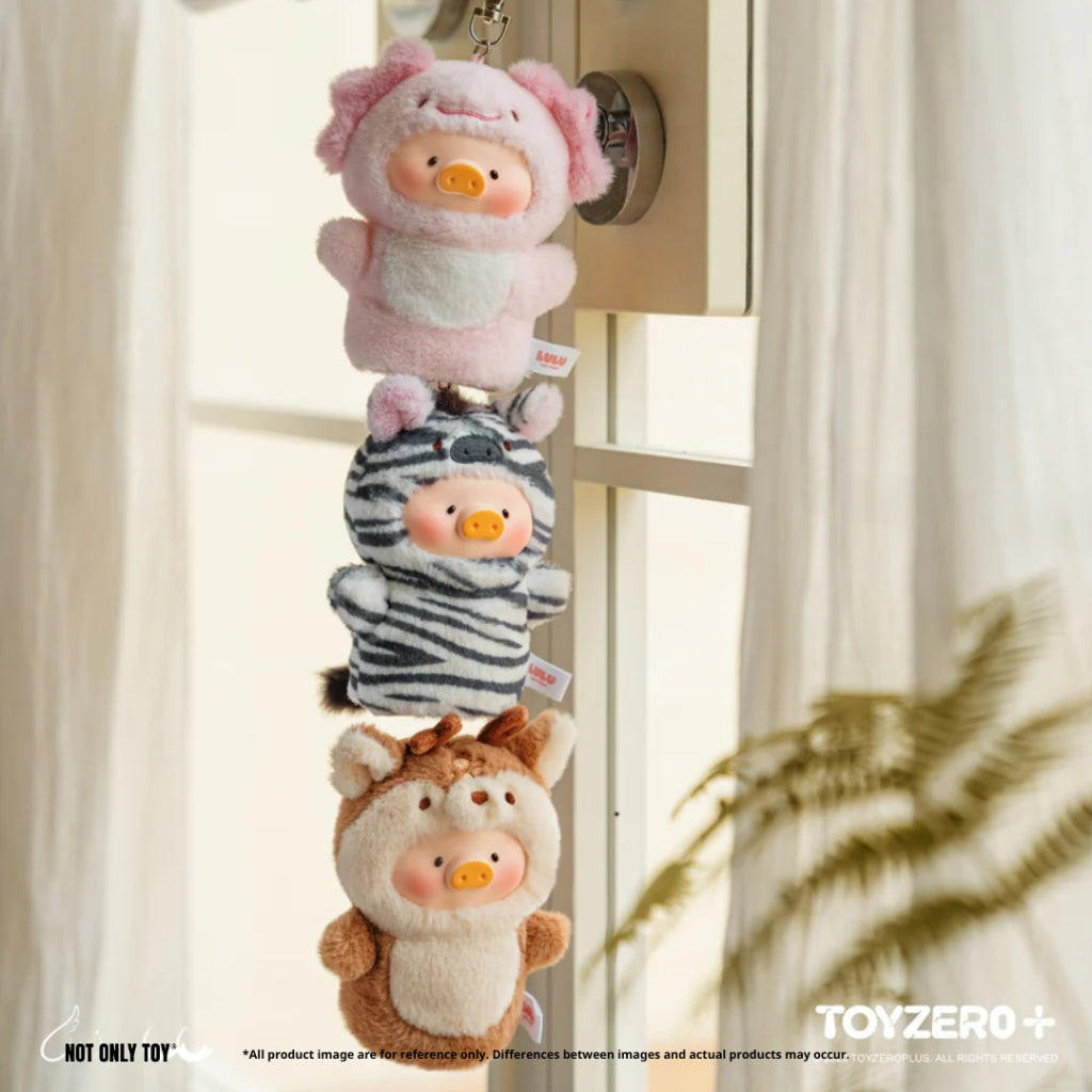 LuLu the Piggy Animal Party Vol. 2 - Cutest Butler PVC Face Plush Key Cover Keychain (Blind Box